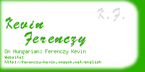 kevin ferenczy business card